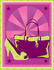 #41353 Clip Art Graphic of a Fashionable High Heel Shoe And Purse On A Pink Background by Maria Bell