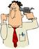 #41407 Clip Art Graphic of a Man Holding A Gun To His Head by DJArt