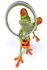 #42910 Royalty-Free (RF) Clipart Illustration of a 3d Red Eyed Tree Frog Using A Magnifying Glass - Pose 3 by Julos