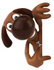 #42929 Royalty-Free (RF) Clipart Cartoon Illustration of a 3d Brown Dog Mascot Pointing At And Looking Around A Sign by Julos