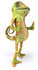 #43177 Royalty-Free (RF) Clipart Illustration of a 3d Lizard Chameleon Mascot Facing Right And Giving Two Thumbs Up by Julos