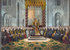 #43190 RF Illustration of Pope Pius Ix Sitting On A Throne And Surrounded By Members Of The Clergy Convened On December 8th 1869 by JVPD