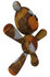 #43192 Royalty-Free (RF) Illustration of a 3d Knitted Teddy Bear Mascot Doing Jumping Jacks by Julos