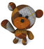 #43194 Royalty-Free (RF) Illustration of a 3d Knitted Teddy Bear Mascot Looking Up And Waving by Julos