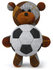 #43212 Royalty-Free (RF) Clipart Illustration of a 3d 3d Sock Teddy Bear Character Holding A Soccer Ball - Pose 1 by Julos