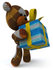 #43217 Royalty-Free (RF) Illustration of a 3d Knitted Teddy Bear Mascot Holding A Gift - Pose 2 by Julos