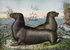#43219 RF Illustration Of Two Sea Lions On A Rocky Coast, With Ships In The Distance by JVPD