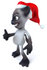 #43355 Royalty-Free (RF) Clipart Illustration of a 3d Siamese Cat Mascot Wearing A Santa Hat And Giving The Thumbs Up - Pose 2 by Julos