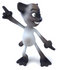 #43360 Royalty-Free (RF) Clipart Illustration of a 3d Siamese Cat Mascot Dancing - Pose 1 by Julos