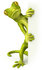 #43381 Royalty-Free (RF) Illustration of a 3d Green Gecko Mascot Looking Around A Blank Sign - Pose 2 by Julos