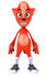 #43416 Royalty-Free (RF) Illustration of a 3d Red Fox Mascot Wearing Socks And Shoes, Standing And Facing Front by Julos