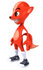 #43422 Royalty-Free (RF) Illustration of a 3d Red Fox Mascot Wearing Socks And Shoes, Standing And Facing Left by Julos