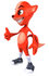 #43425 Royalty-Free (RF) Illustration of a 3d Red Fox Mascot Facing Left And Giving The Thumbs Up by Julos