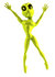 #43518 Royalty-Free (RF) Illustration of a 3d Green Alien Dancing - Pose 3 by Julos
