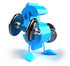#43582 Royalty-Free (RF) Illustration of a 3d Blue Dollar Sign Mascot Lifting Weights by Julos