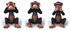 #43604 Royalty-Free (RF) Clipart Illustration of 3d Chimpanzee Mascots Covering Their Eyes, Ears And Mouths by Julos