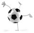 #43610 Royalty-Free (RF) Illustration of a 3d Soccer Ball Mascot With Arms And Legs, Doing A Cartwheel by Julos