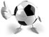 #43613 Royalty-Free (RF) Illustration of a 3d Soccer Ball Mascot With Arms And Legs, Giving The Thumbs Up - Version 2 by Julos