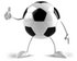 #43614 Royalty-Free (RF) Illustration of a 3d Soccer Ball Mascot With Arms And Legs, Giving The Thumbs Up - Version 1 by Julos