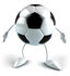 #43615 Royalty-Free (RF) Illustration of a 3d Soccer Ball Mascot With Arms And Legs, Facing Front by Julos