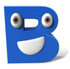 #43676 Royalty-Free (RF) Illustration of a 3d Blue Alphabet Letter B Character With Eyes And A Mouth by Julos