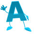 #43759 Royalty-Free (RF) Illustration of a 3d Turquoise Letter A Character With Arms And Legs by Julos