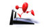#43786 Royalty-Free (RF) Illustration of a Romantic 3d Red Love Heart Mascot Running On A Treadmill - Version 5 by Julos