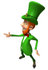 #43853 Royalty-Free (RF) Illustration of a Friendly 3d Leprechaun Man Mascot Pointing His Hand Like A Gun - Version 4 by Julos