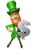 #43877 Royalty-Free (RF) Illustration of a Friendly 3d Leprechaun Man Mascot Holding A Dollar Symbol - Version 1 by Julos