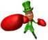 #43886 Royalty-Free (RF) Illustration of a Friendly 3d Leprechaun Man Mascot Boxing - Version 5 by Julos