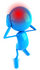 #44042 Royalty-Free (RF) Illustration of a 3d Blue Man Mascot With A Migraine by Julos