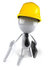 #44108 Royalty-Free (RF) Illustration of a 3d White Man Contractor Mascot Reaching Out To Shake Hands - Version 3 by Julos