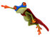 #44216 Royalty-Free (RF) Illustration of a 3d Red Eyed Tree Frog Mascot Super Hero - Pose 9 by Julos