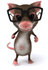 #44230 Royalty-Free (RF) Illustration of a 3d Mouse Mascot Wearing Spectacles - Pose 2 by Julos
