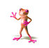 #44506 Royalty-Free (RF) Illustration of a Cute 3d Pink Tree Frog Mascot Waving - Pose 2 by Julos
