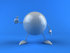 #44629 Royalty-Free (RF) Illustration of a 3d Golf Ball Mascot With Arms And Legs, Giving The Thumbs Up - Version 1 by Julos