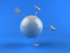 #44630 Royalty-Free (RF) Illustration of a 3d Golf Ball Mascot With Arms And Legs, Doing A Cartwheel - Version 2 by Julos