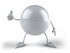 #44632 Royalty-Free (RF) Illustration of a 3d Golf Ball Mascot With Arms And Legs, Giving The Thumbs Up - Version 2 by Julos