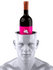 #44768 Royalty-Free (RF) Illustration of a Creative 3d White Man Character With A Pink Wine Bottle by Julos