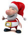 #46334 Royalty-Free (RF) Illustration Of A 3d Big Nose Santa Mascot Giving The Thumbs Up - Version 2 by Julos