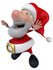 #46336 Royalty-Free (RF) Illustration Of A 3d Big Nose Santa Mascot Jumping by Julos