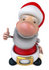 #46341 Royalty-Free (RF) Illustration Of A 3d Big Nose Santa Mascot Giving The Thumbs Up - Version 1 by Julos