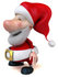 #46343 Royalty-Free (RF) Illustration Of A 3d Big Nose Santa Mascot Facing Left by Julos