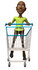 #46544 Royalty-Free (RF) Illustration Of A 3d Casual Black Man Mascot Pushing A Shopping Cart - Version 4 by Julos