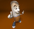 #46739 Royalty-Free (RF) Illustration Of A 3d Cigarette Mascot Holding Up His Middle Finger - Version 4 by Julos
