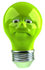 #46748 Royalty-Free (RF) Illustration Of A Grumpy Green 3d Electric Light Bulb Head Mascot by Julos