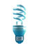 #46820 Royalty-Free (RF) Illustration Of A Blue 3d Spiral Light Bulb - Version 1 by Julos