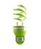 #46823 Royalty-Free (RF) Illustration Of A Green 3d Spiral Light Bulb - Version 2 by Julos