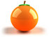 #47071 Royalty-Free (RF) Illustration of a Shiny 3d Naval Orange Fruit - Version 1 by Julos