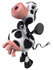#47449 Royalty-Free (RF) Illustration Of A 3d Dairy Cow Mascot Leaping by Julos